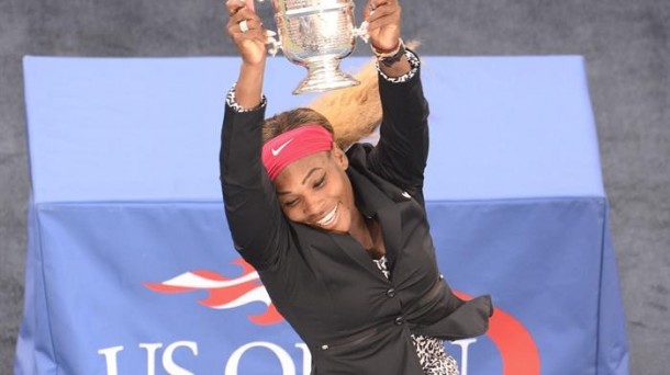 Serena Williams celebrá su victoria. Foto: EFE