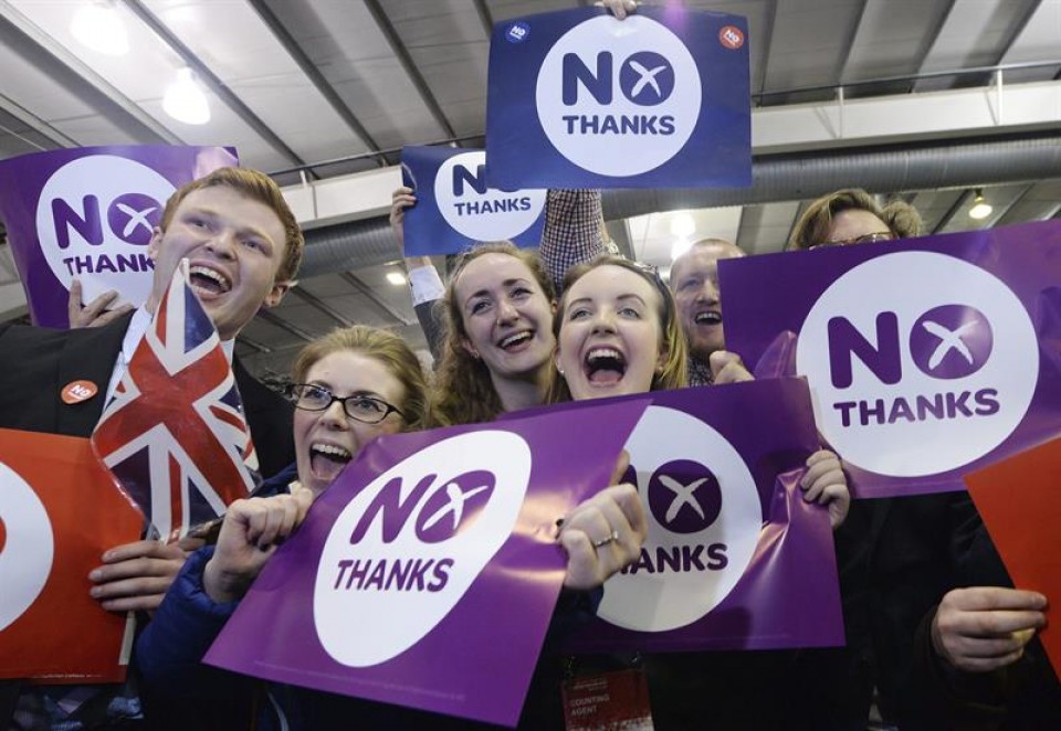 Escocia dice 'no' a la independencia