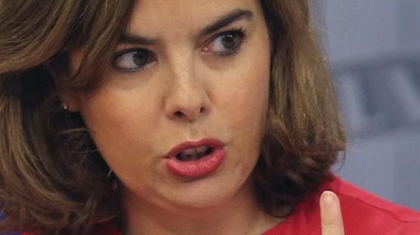 La vicepresidenta del Gobierno de Madrid, Soraya Sáenz de Santamaría.