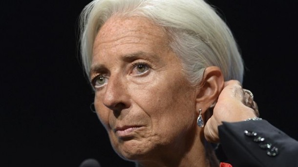 Christine Lagarde, NDFko zuzendaria, hitzaldian. Irudia: EFE