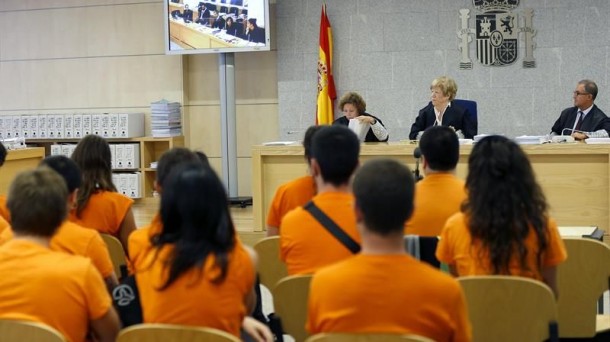 Los acudos en el banquillo de la Audiencia Nacional.