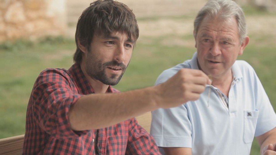 El actor Mikel Losada, en Bernedo.