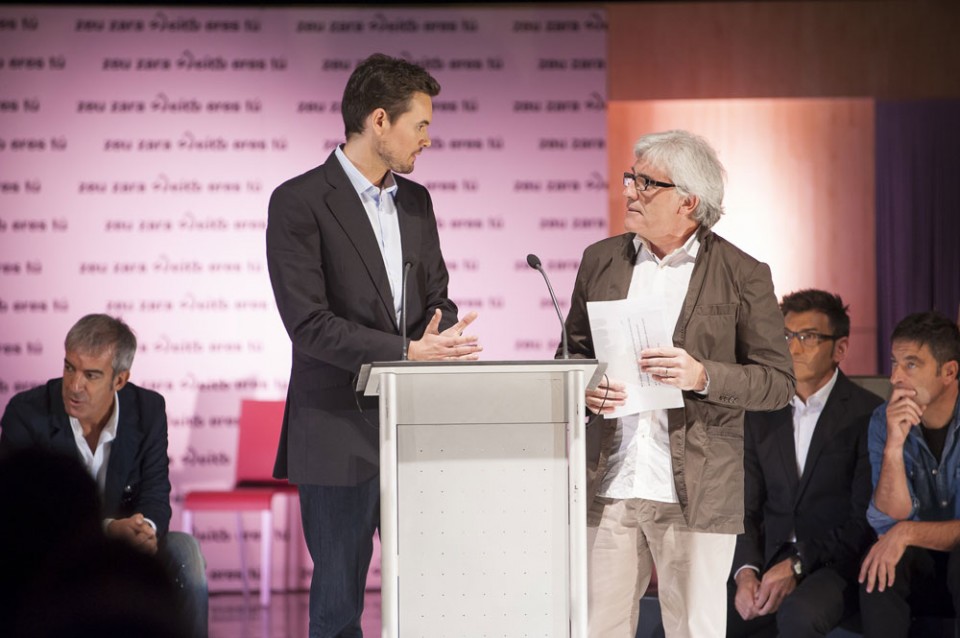 Jon Bilbao, 'Por Fin Viernes', eta Edu Barinaga, ETBko zuzendaria