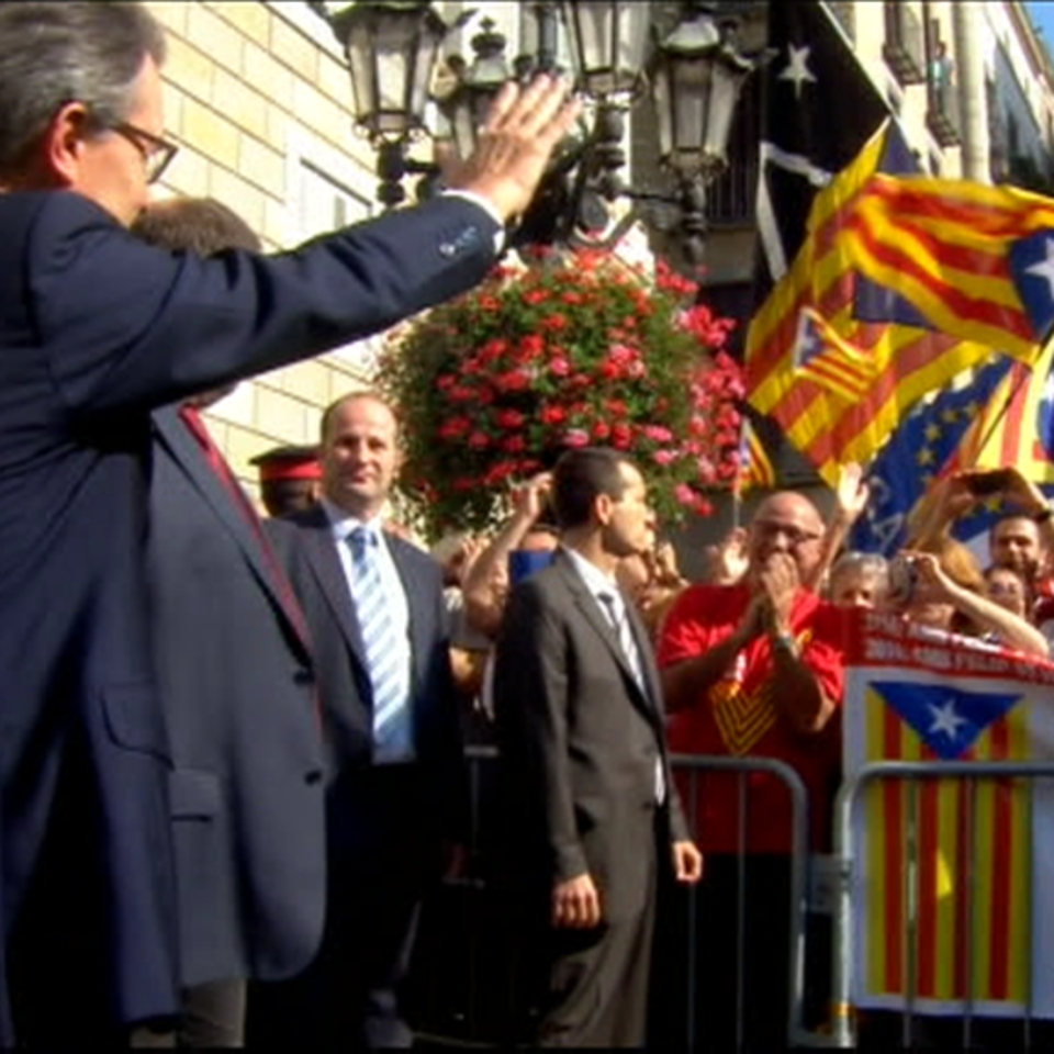 Artur Mas en el exterior del Palau de la Generalitat