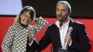 El realizador francés Cédric Kahn agradece el Premio Especial del Jurado, por su película \