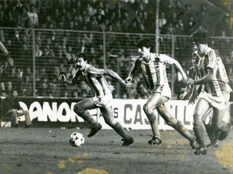 Jose Mari, Jesus Mari Satrustegi eta Agustin Gajaterekin, Atxotxan (Donostia, 1983)