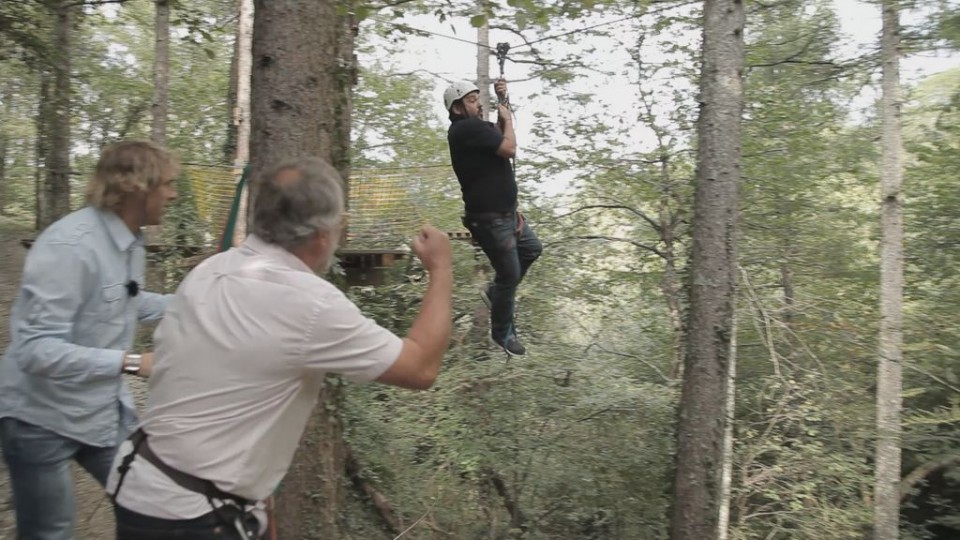 Julian, Ramon eta Ander Irisarrilanden. Argazkia: EiTB