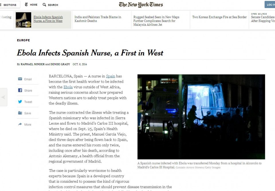 Ebola New York Times
