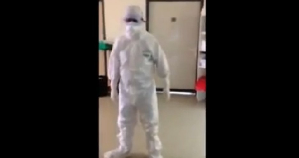 Traje de protección del ébola. 
