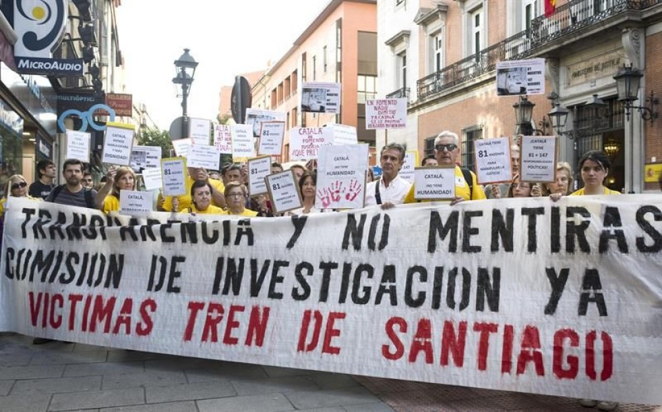Protesta de las víctimas del Alvia.