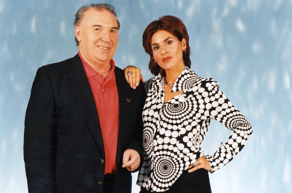 Joxe Mari eta Ainhoa Goikoetxea, Aire Aire saioan, 1996an. Argazkia: EiTB