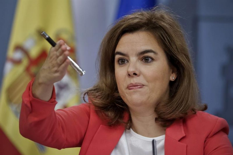Soraya Saenz de Santamaria Espainiako Gobernuko presidenteordea. EFE