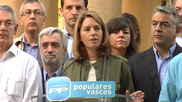 La presidenta del PP vasco, Arantza Quiroga. EiTB