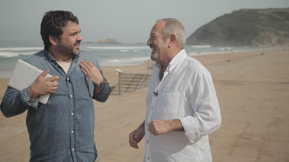 Ander eta Arguiñano, Zarauzko hondartzan.