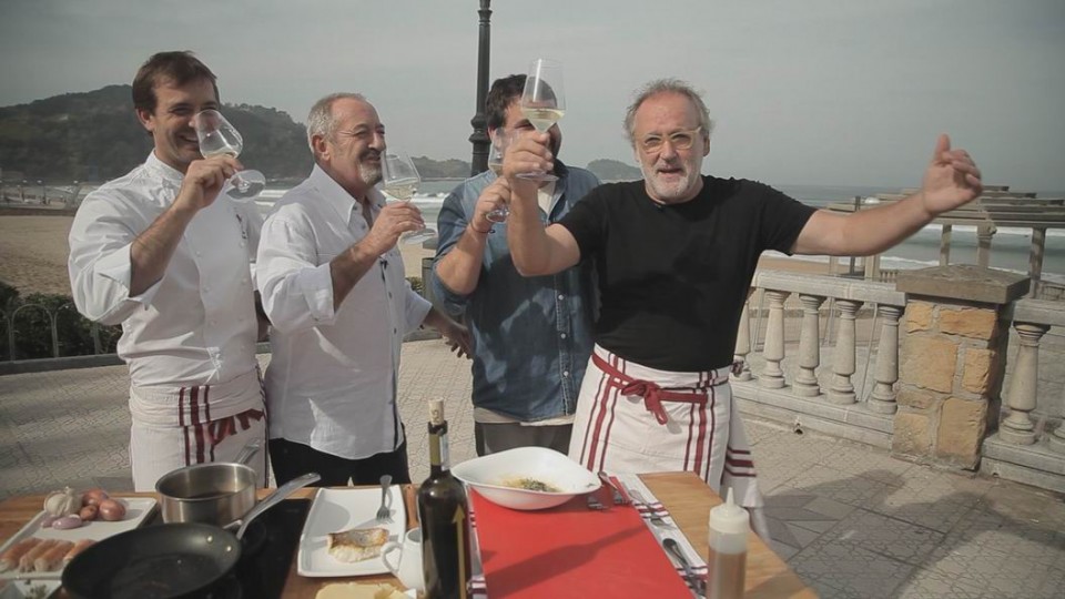 Anderrek eta Ramonek topa egin dute Zarautzen Karlos eta Zigor Arguiñanorekin.