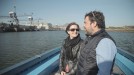 Con Itziar Lazkano, en Portugalete. Foto: EITB