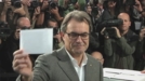 Txalo artean hartu dute Artur Mas presidentea