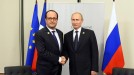 Hollande y Putin. Foto: EFE title=