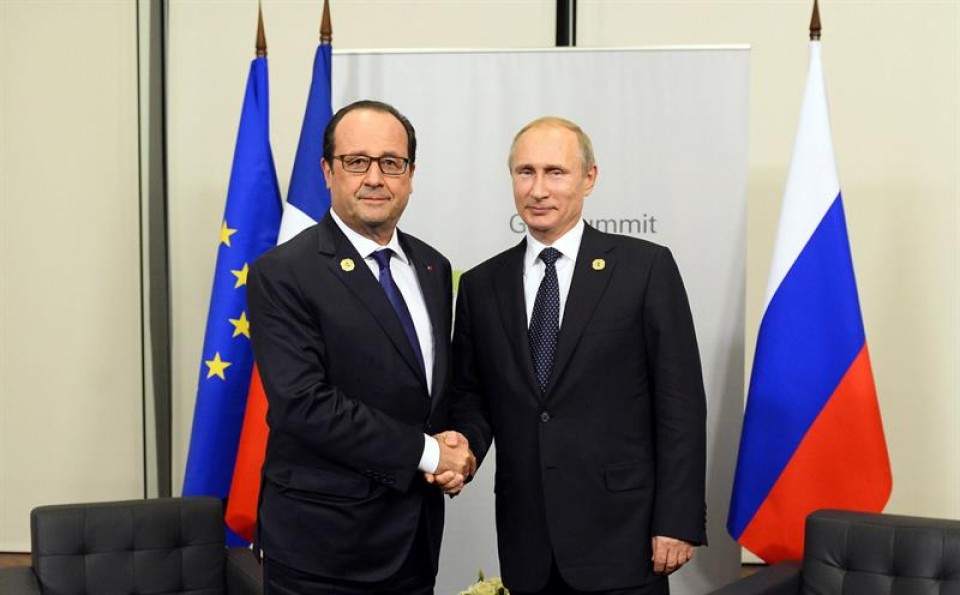 François Hollande eta Vladimir Putin, G20ren bileran. EFE