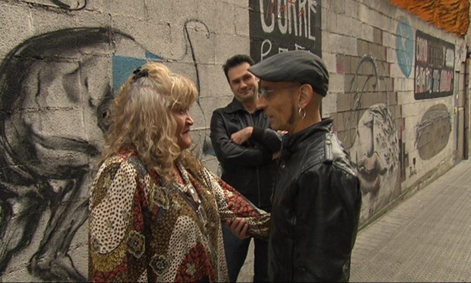 Con una admiradora en Las Cortes