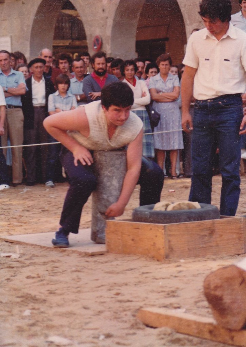 Mieltxo, Esteban anaiarekin. Gares, 1985