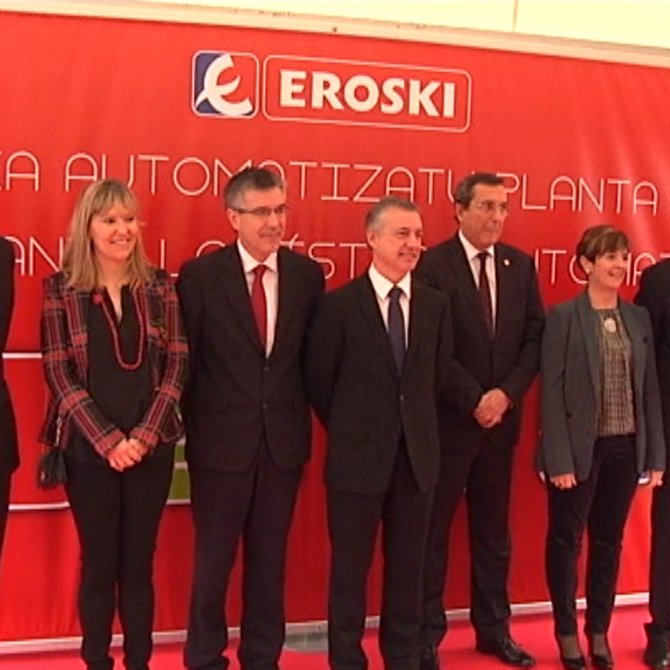 Inauguración de la nueva plataforma logística de Eroski en Elorrio. EiTB