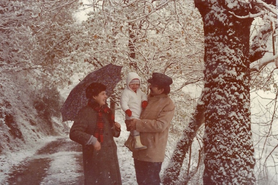 Ramon, Maialenekin besoetan. Urrestilla, 80ko hamarkada