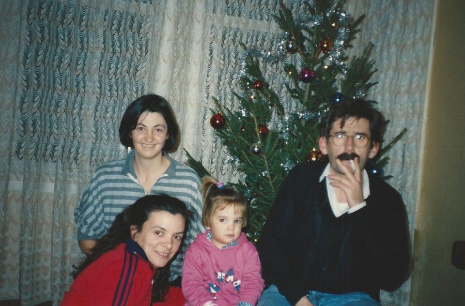 Ramon eta familia, Gabonak ospatzen. Donostia, 1989