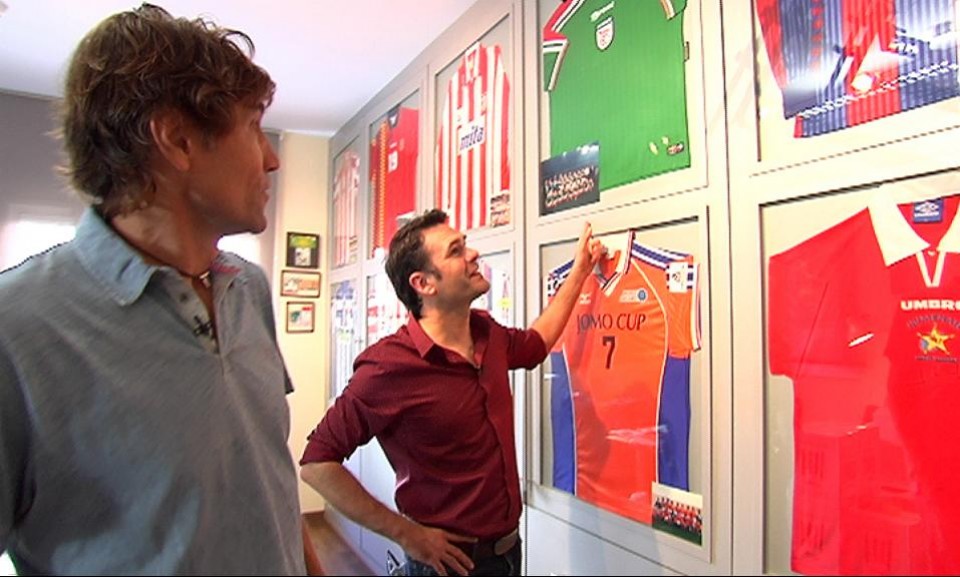 Museo de camisetas, en casa de Julio