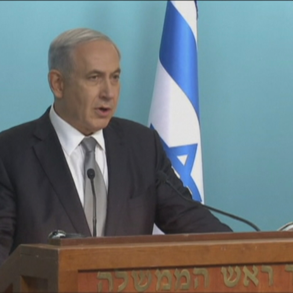Benjamin Netanyahu Israelgo lehen ministroa.