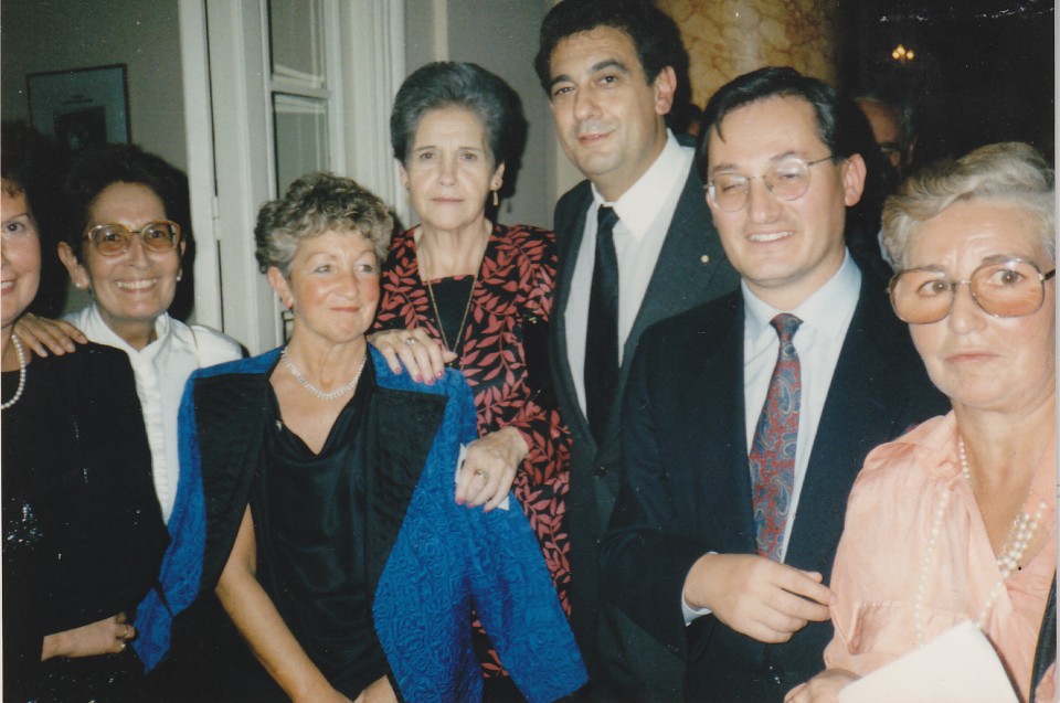 Itziar Aizpuru, Placido Domingorekin. Donostia, 1990eko hamarkada