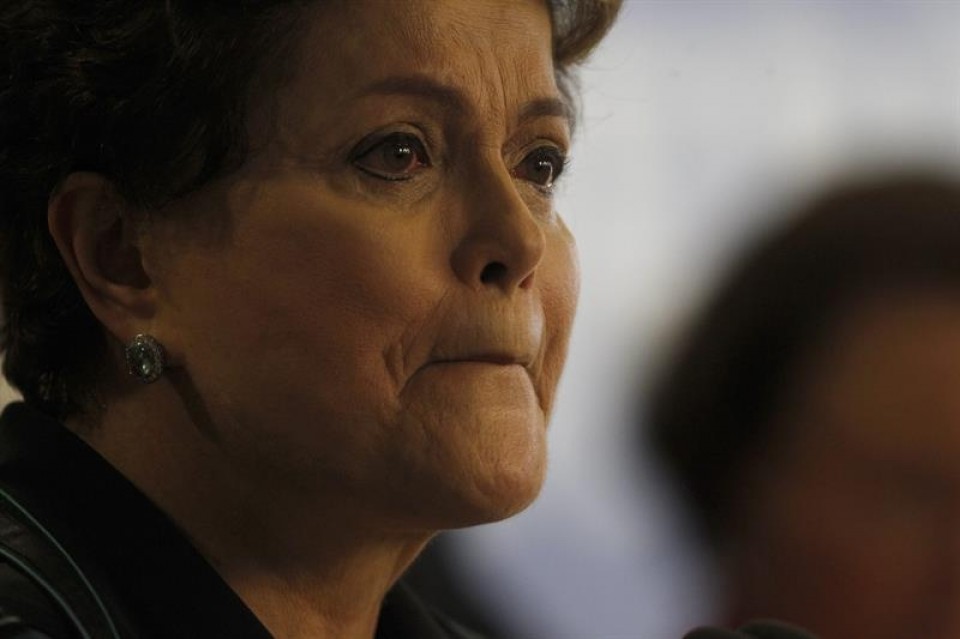 Dilma Rousseff Brasilgo presidentea, hunkituta. Argazkia: EFE