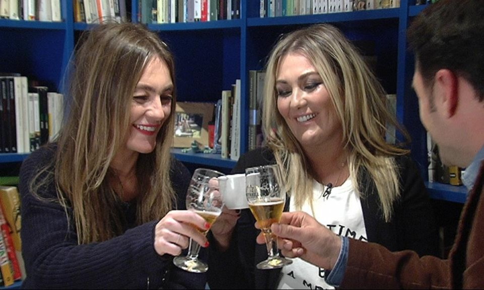 Brindis con la hermana de Amaia Montero