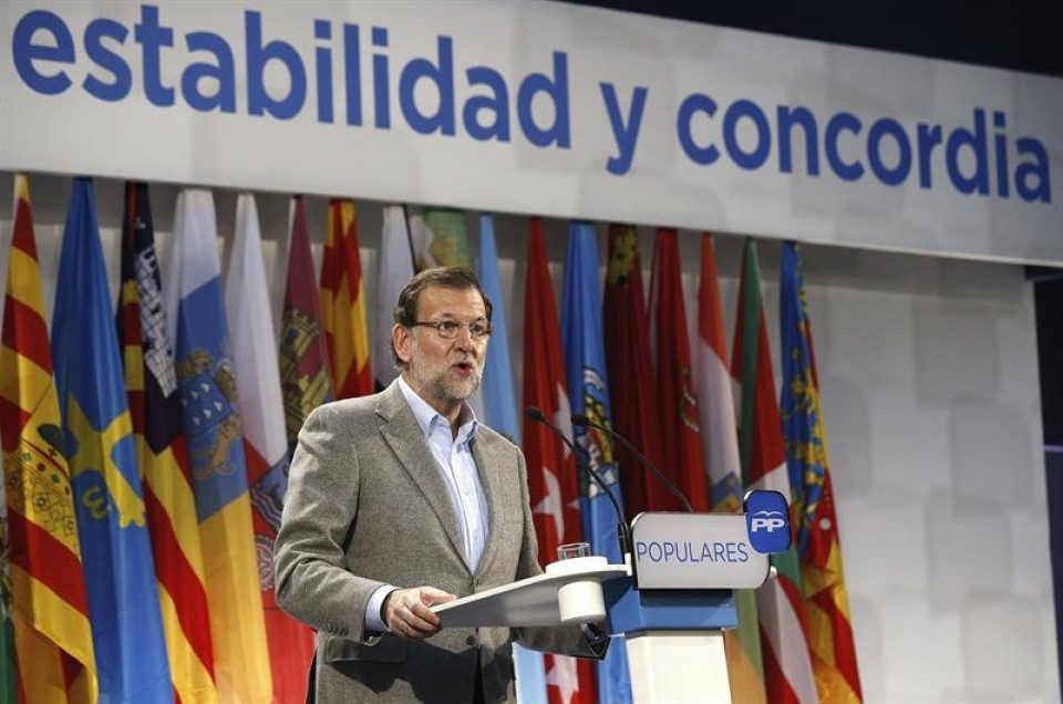 Mariano Rajoy ha participado en un acto en defensa de la Constitución en Segovia. Foto: EFE