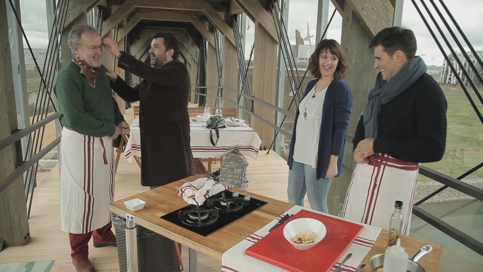 Ramon, Ander, Laura de la Calle eta Luis Larrodera