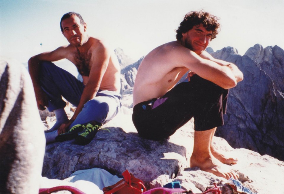 Juanjo San Sebastian eta Jon Lazkano. Urriellu, 1990eko hamarkada