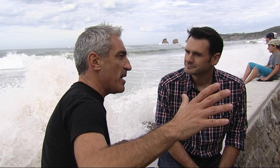 Iñaki López y Jon Sistiaga en Hendaia