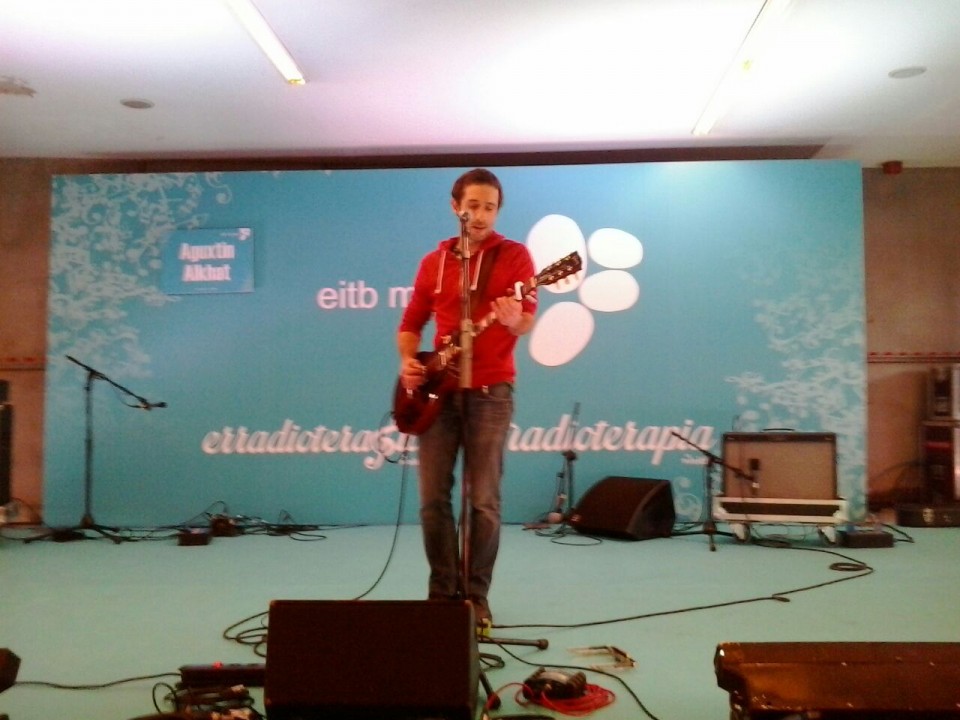 El cantante de Heleta, Aguxtin Alkhat, en el maratón musical