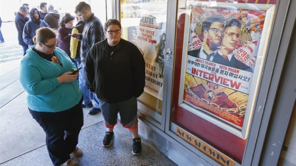 Estreno de ''The Interview'' en un cine de Estados Unidos. Foto: EFE.