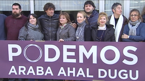 Miembros de Podemos Ahal Dugu Araba. Foto: EiTB