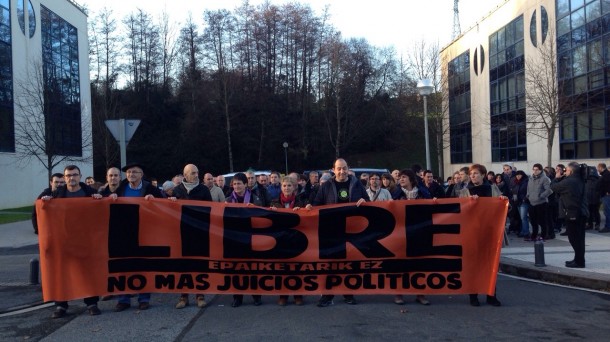 Una protesta contra el juicio a la izquierda abertzale. EFE