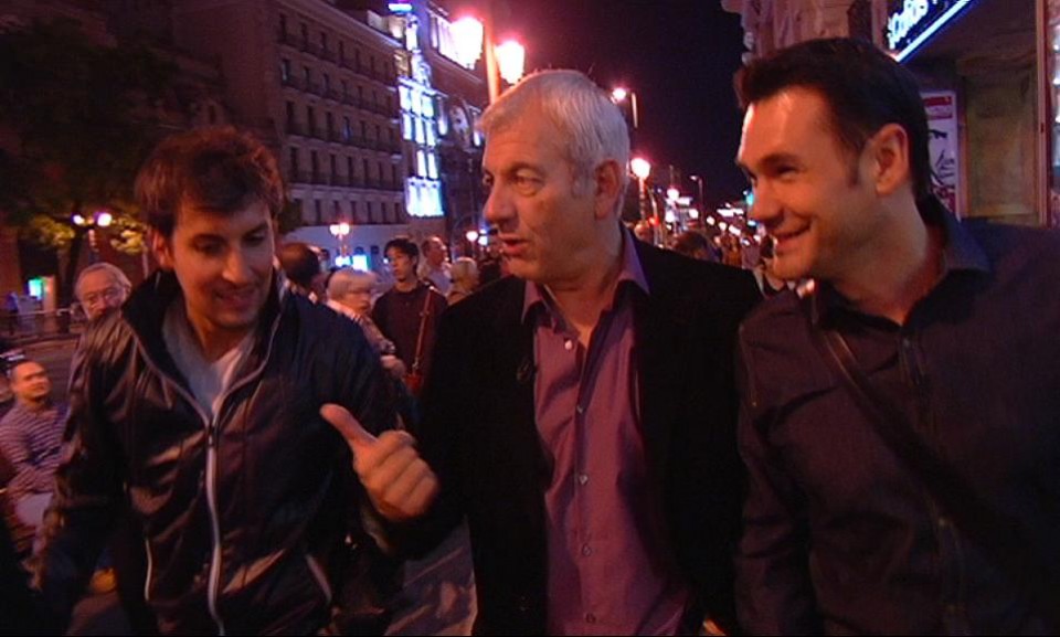 Con el actor Javier Antón