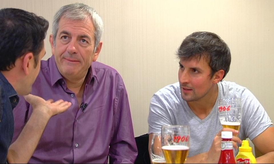 Con el actor Javier Antón