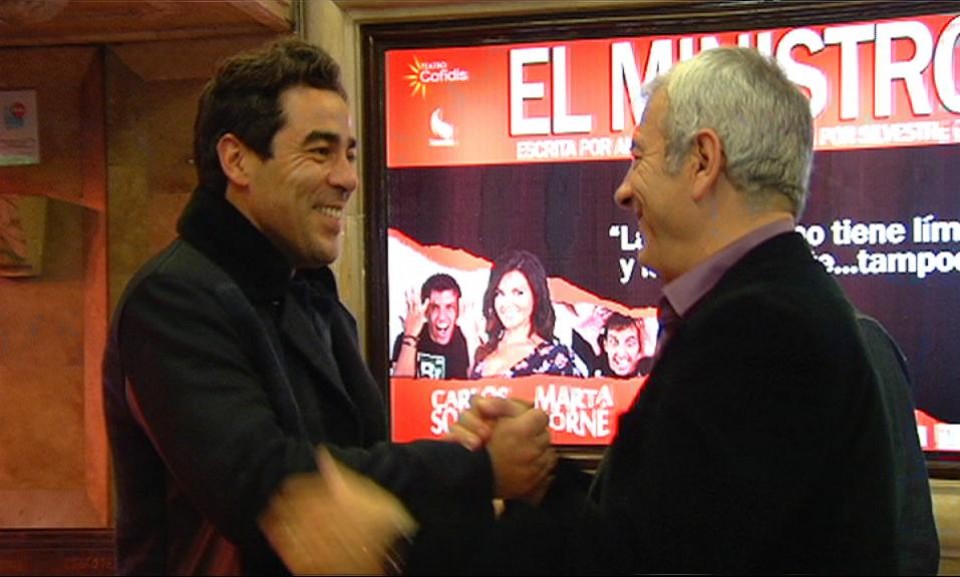 Con el actor Pablo Chiapella