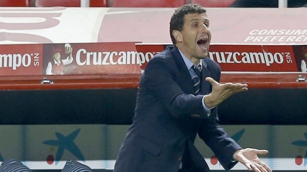 Javi Gracia, entrenador del Málaga. Foto: EFE