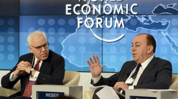 Primera jornada del Foro económico mundial que se celebra hasta el sábado en Davos (Suiza).Foto: EFE