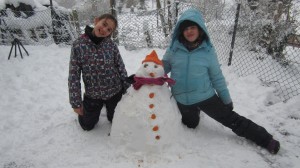 Amaiur eta Uxue, elurretan