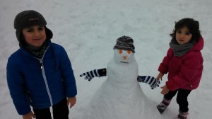 Markel eta Alazne, Arraten, elurretako panpina egin eta gero