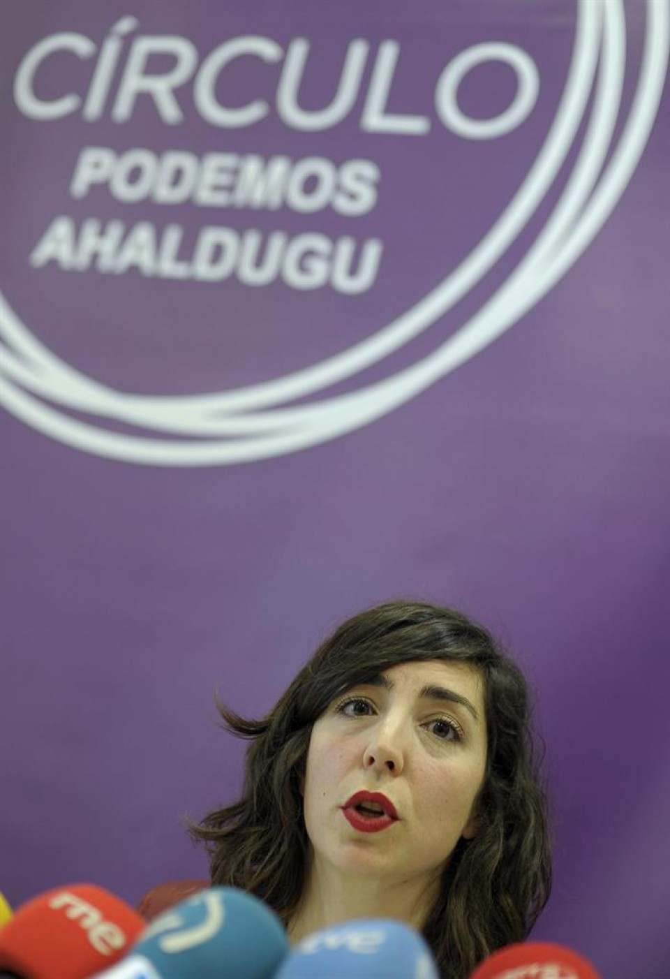 Laura Pérez, secretaria general de Podemos Navarra. Foto: Efe