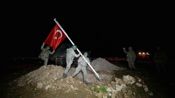 Soldados turcos en el enclave sirio de Suleyman Sah. Foto: EFE